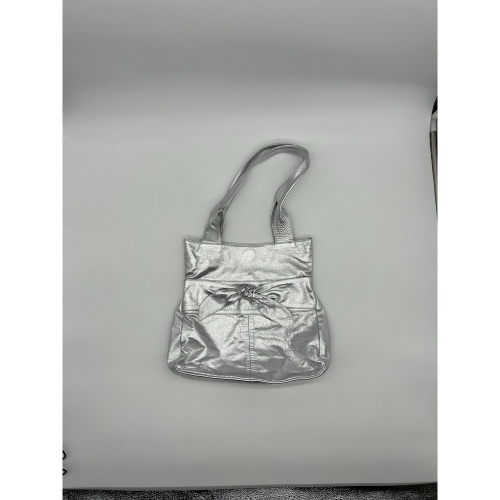 Julie K Handbag Purse Silver Metallic‎
